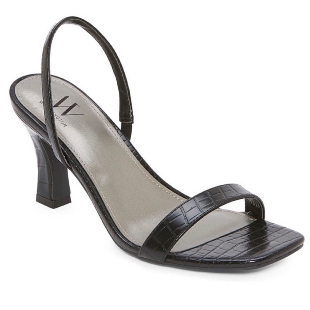 Worthington NWT Crocodile Open Toe Sandal Heels Size 6.5